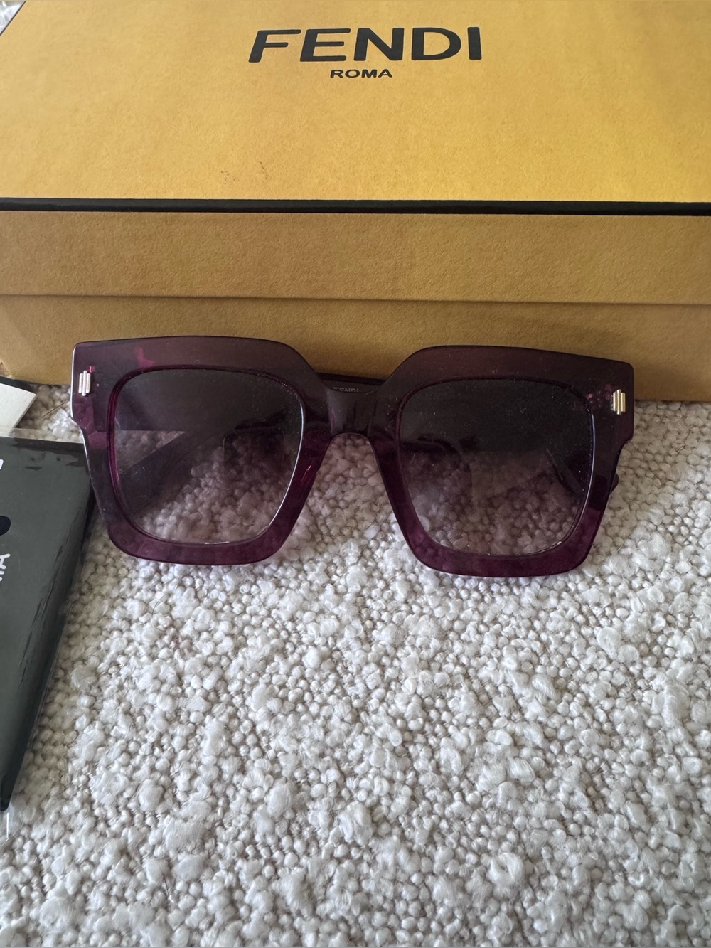 Authentic Fendi Women's Purple Square Sunglasses
